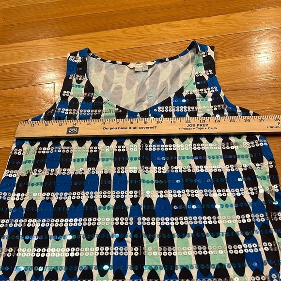 Boden womens multi color sequins tank top size 6 . - Picture 6 of 9